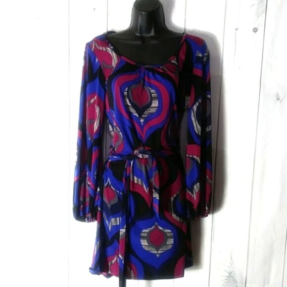 Bisou Bisou size 4 long sleeve wrap dress - Picture 1 of 12